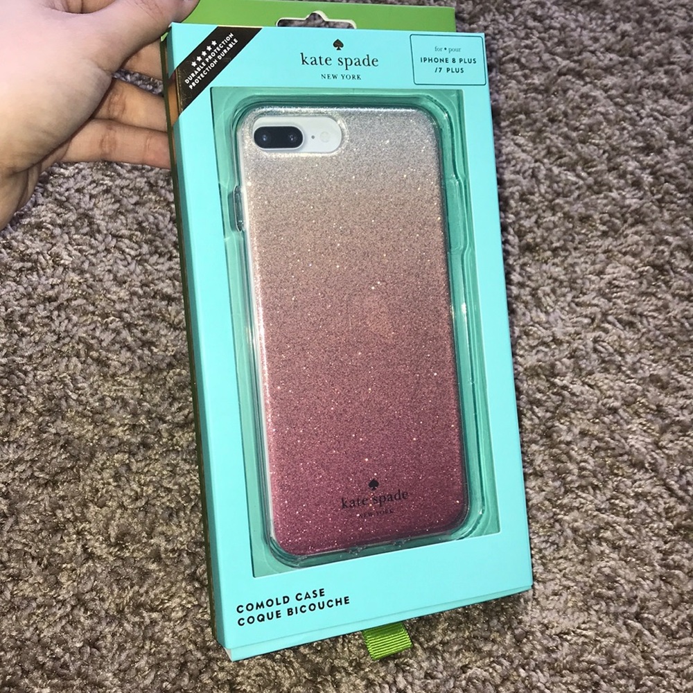 Kate Spade Pink Glitter Ombre iPhone Case